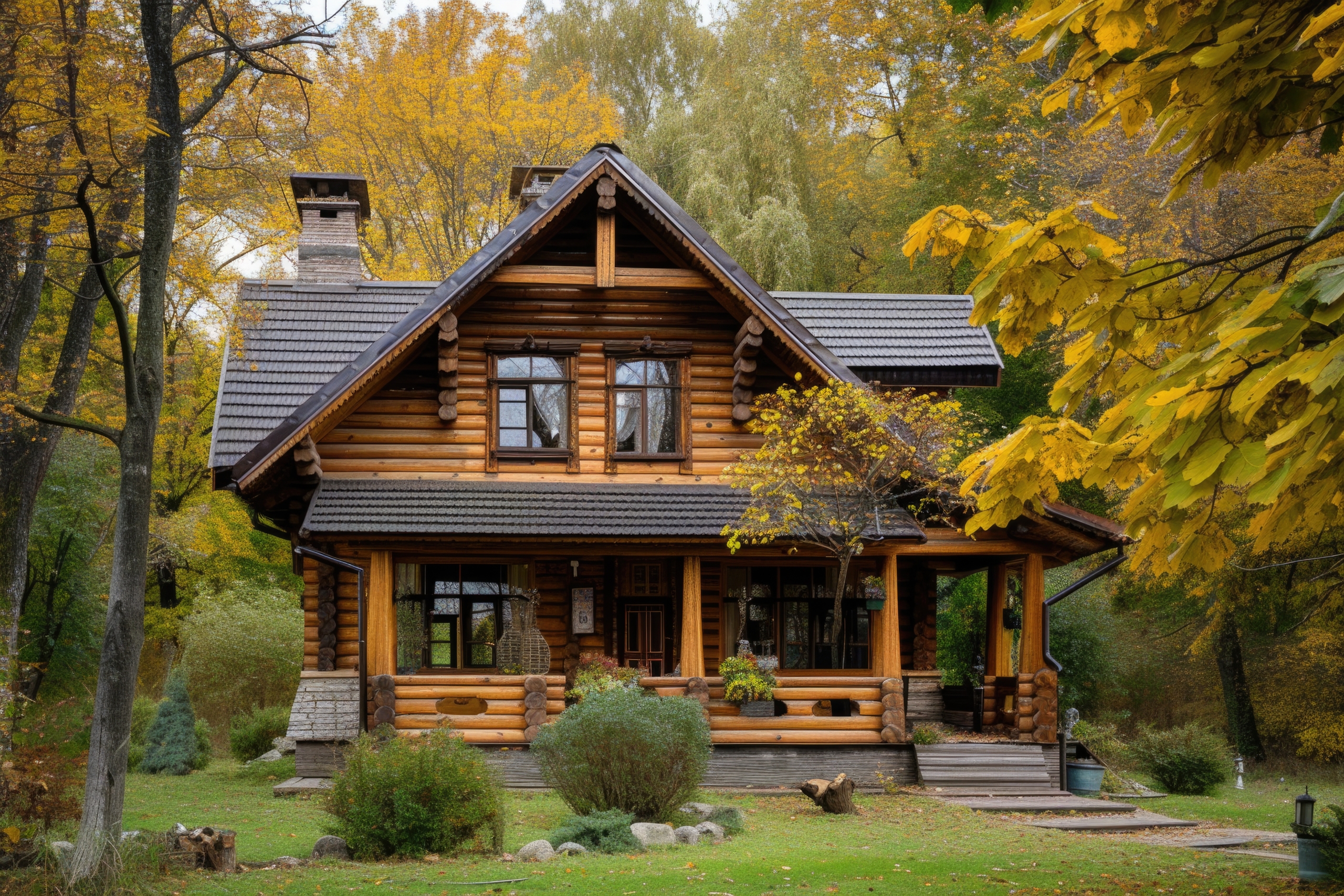 log home construction